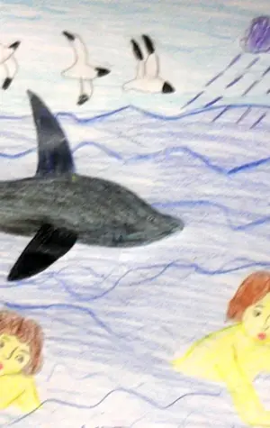 Рисунок к рассказу акула Лев толстой 3 класс