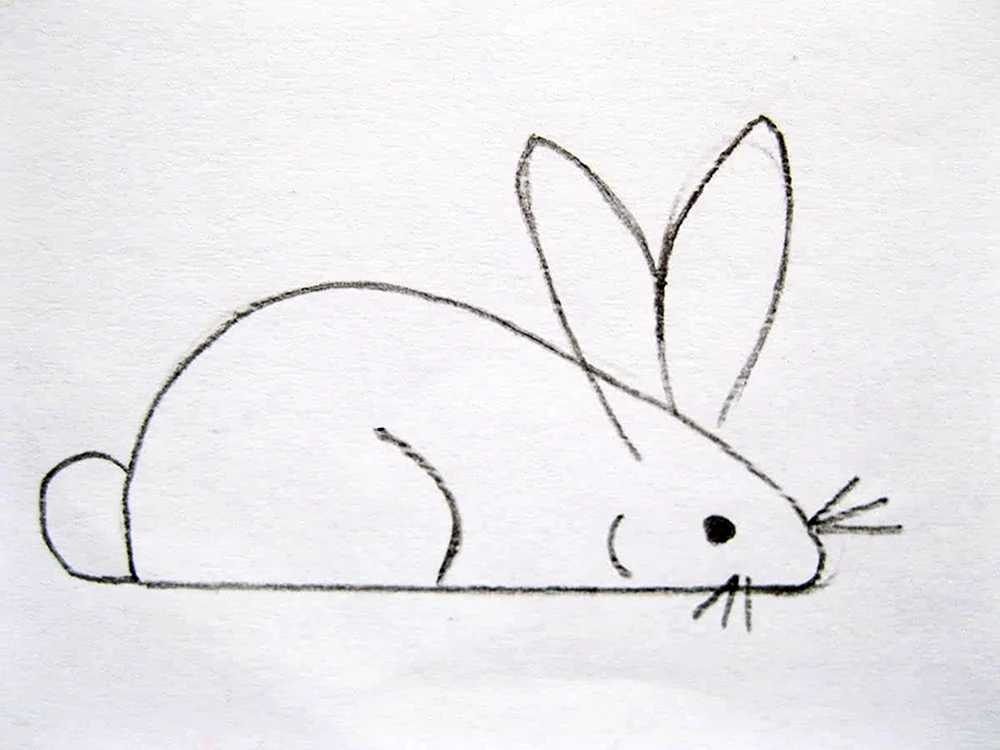 Рисунок кролика для детей 5 лет