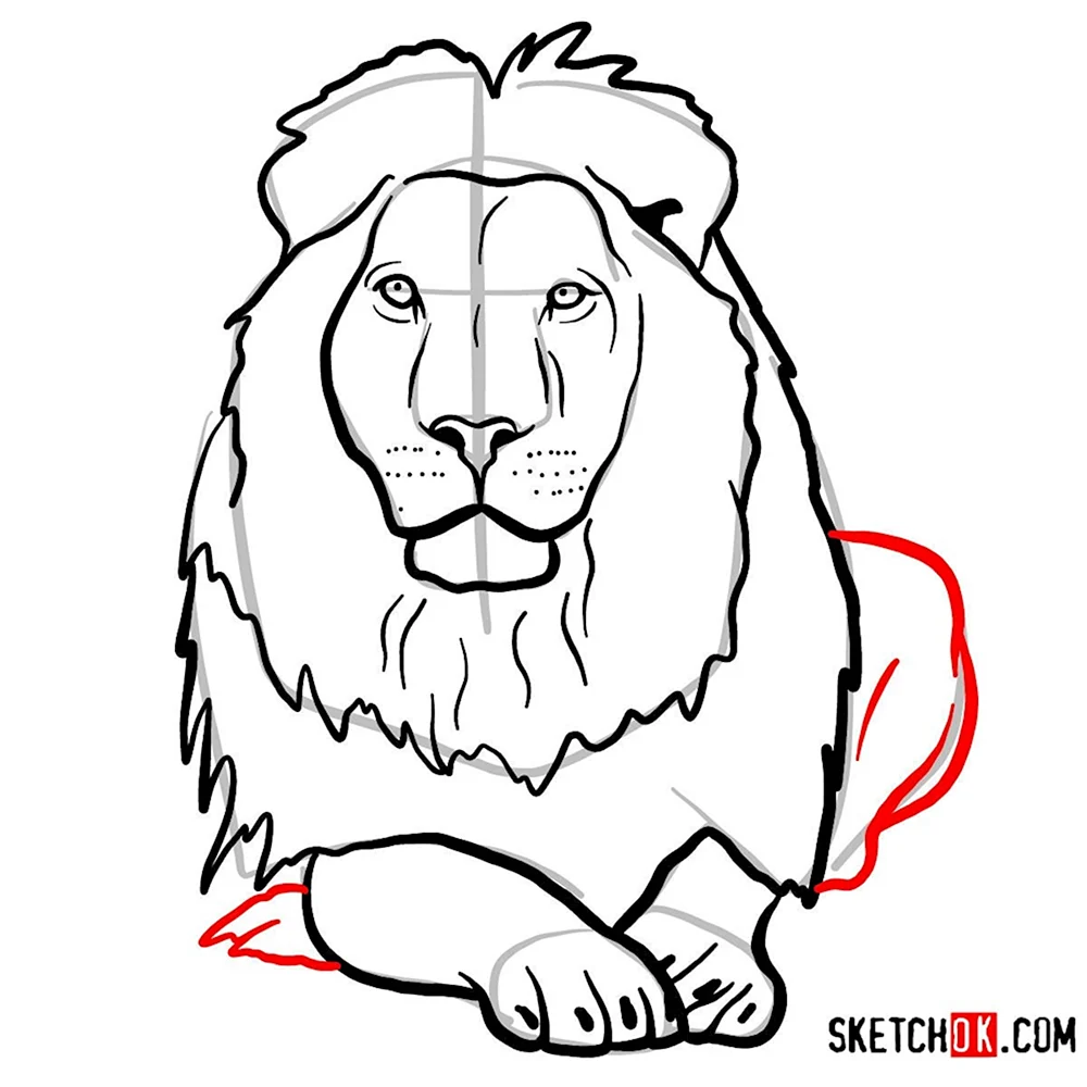 Рисунок Льва легкий