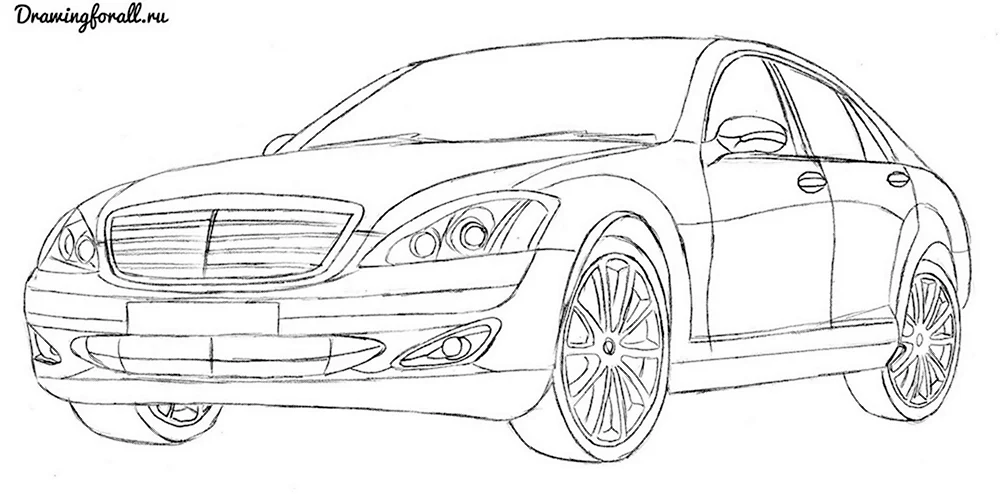 Рисунок Mercedes Benz w221