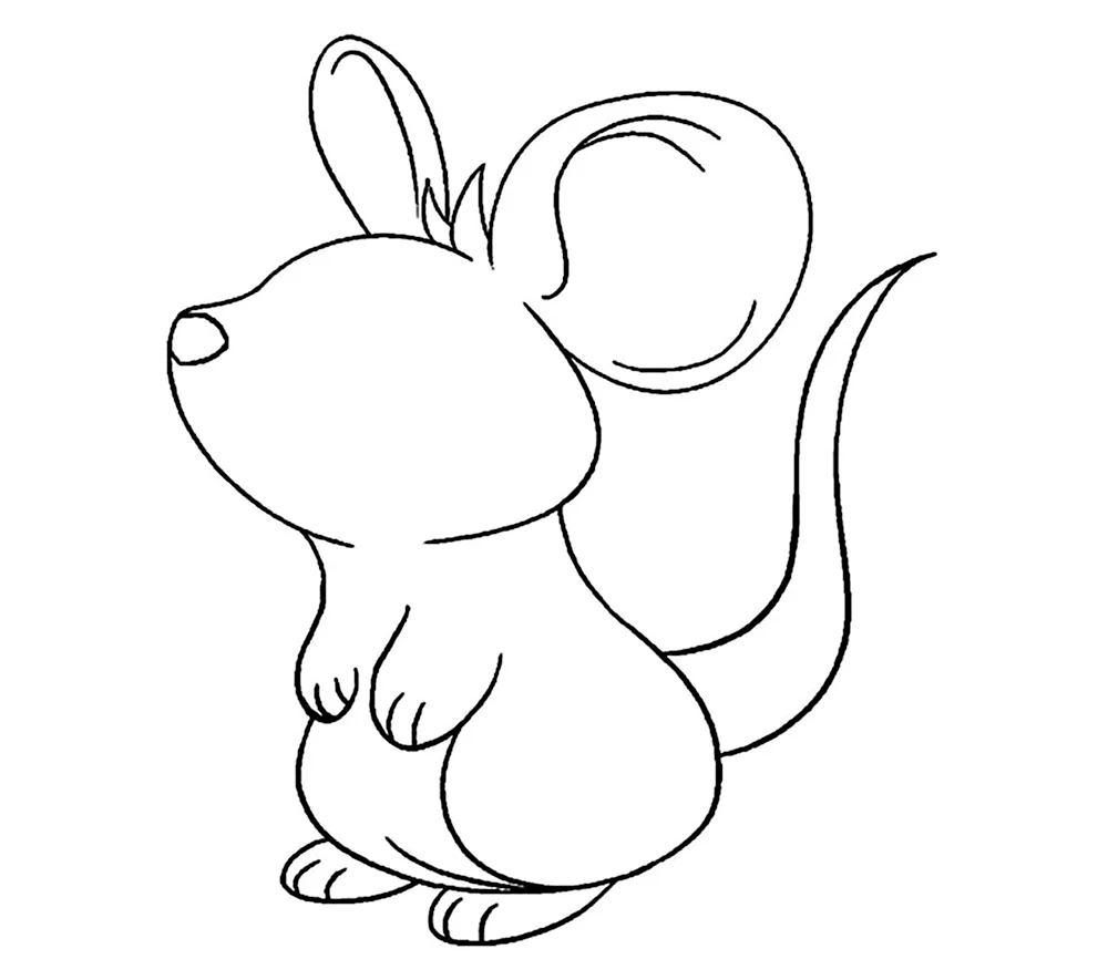 Рисунок мышки для срисовки
