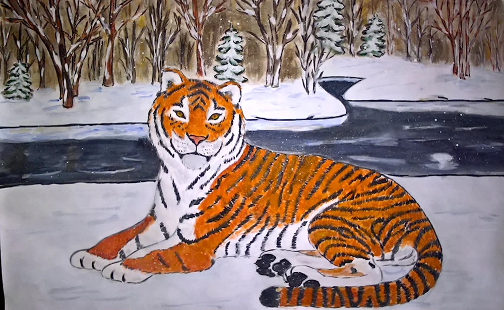Рисунок на тему тигр
