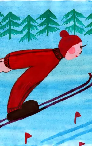 Рисунок на тему зимний спорт