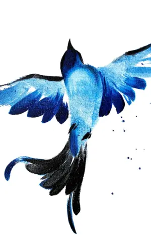 Рисунок синей птицы