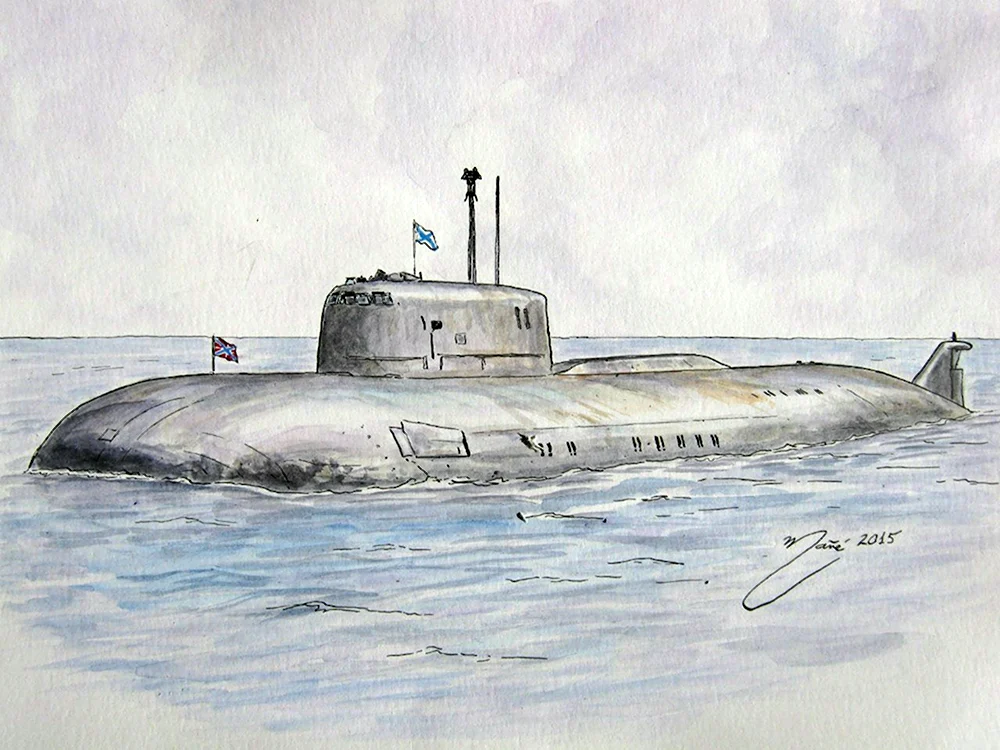 Рисунок Видяево подводная лодка