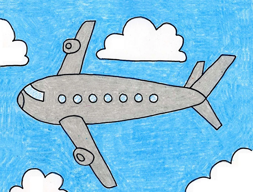 Самолетик рисунок