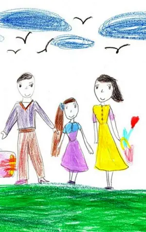 Счастливая семья детский рисунок