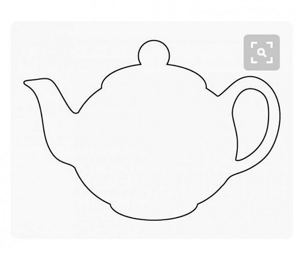 Шаблон чайника для росписи Гжель для детей