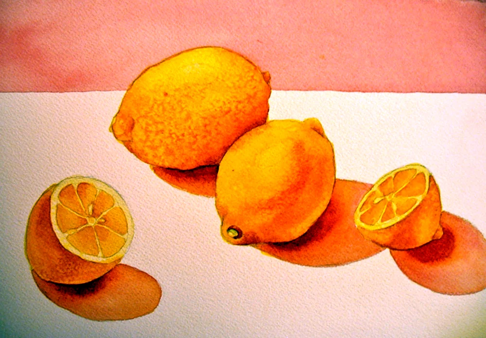 Сицилийский лимон акварель