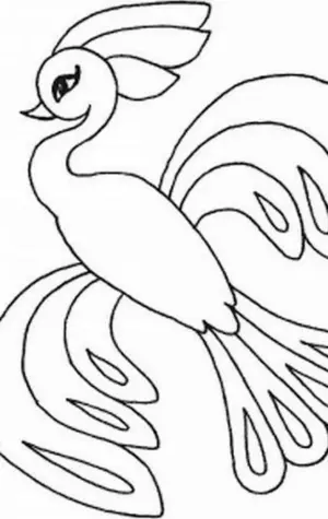 Сказочная птица раскраска