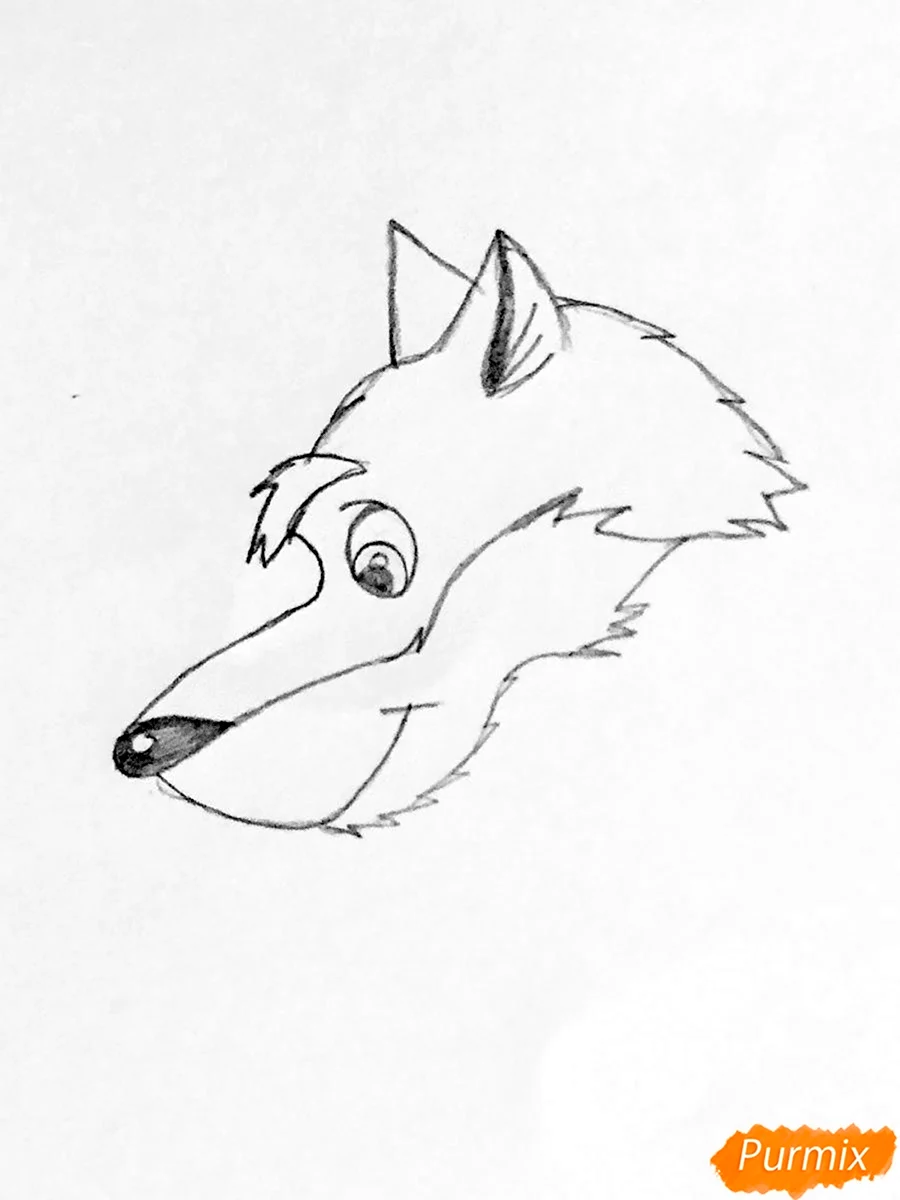 Сказочный волк рисунок легкий