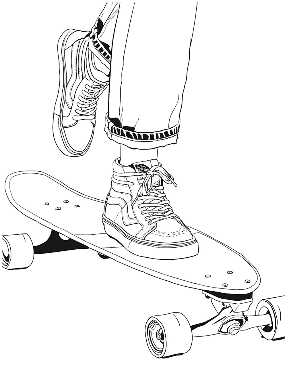 Скейт раскраска