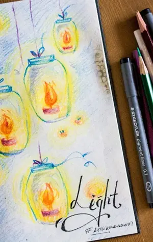 Скетчбук для рисования цветными карандашами