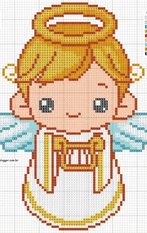 Схема для вышивания ангелочки