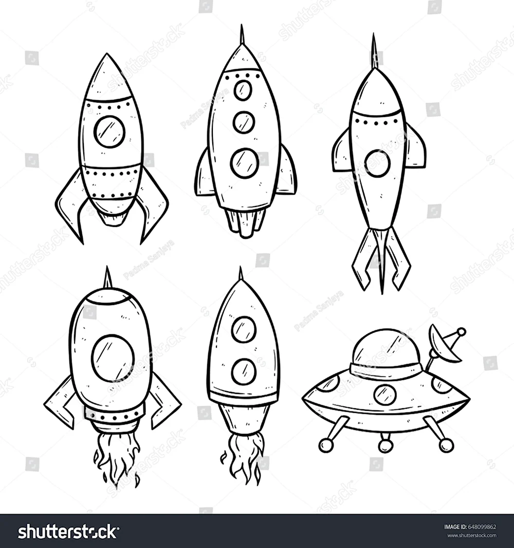 Схема рисования Космонавта для детей