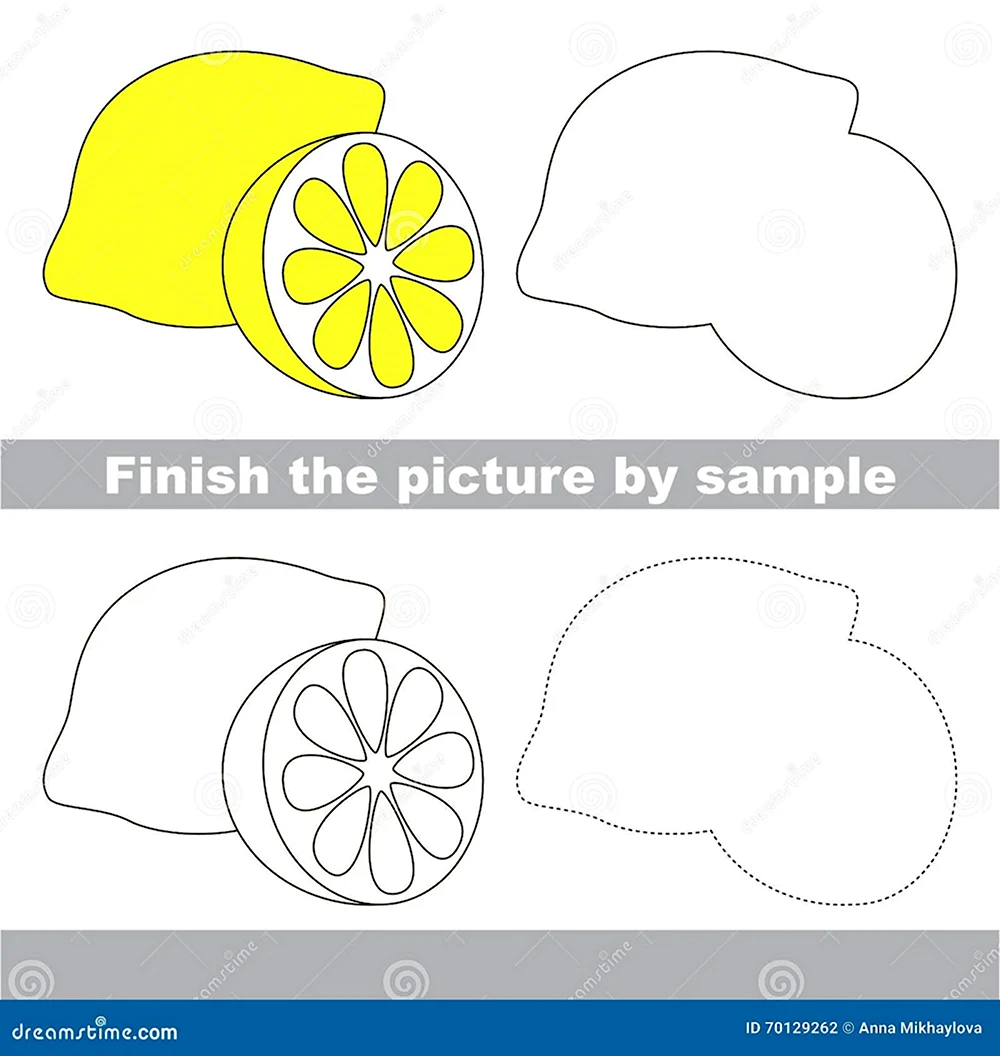Схема рисования лимон