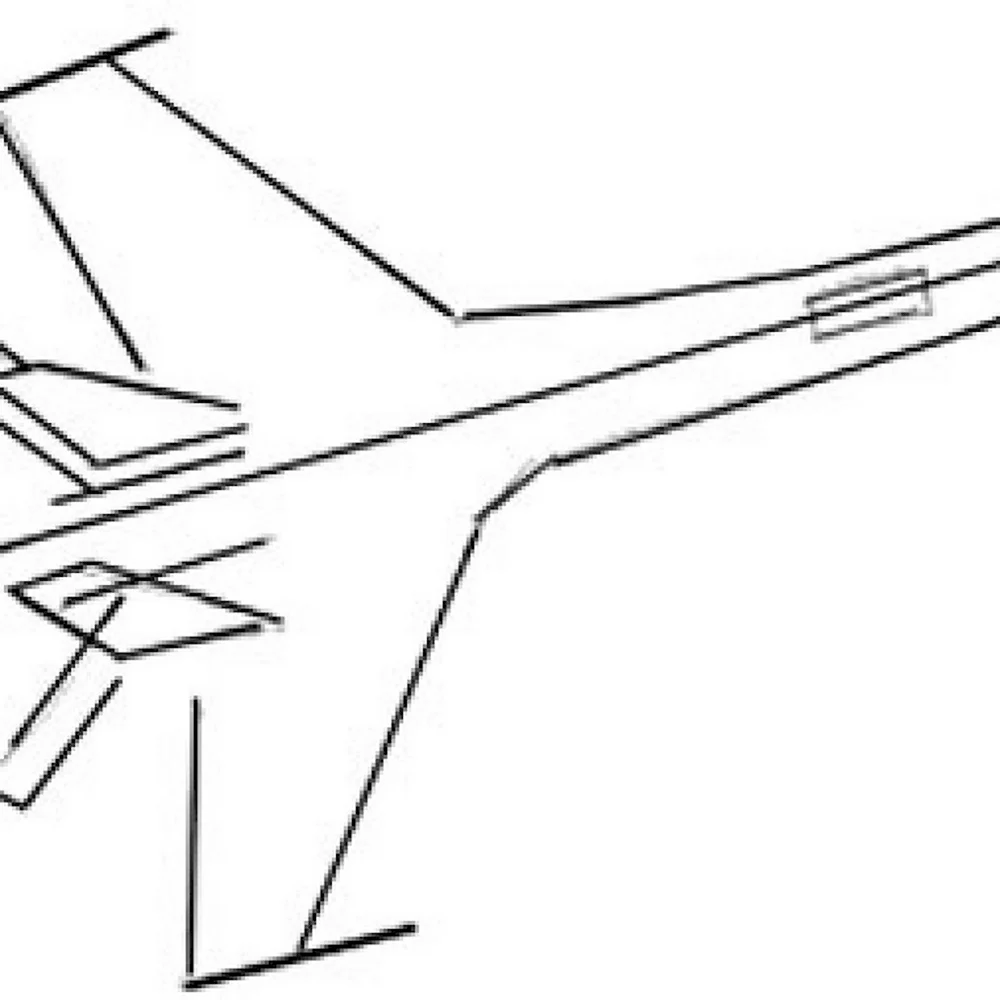 Схематичные рисунки военных самолетов