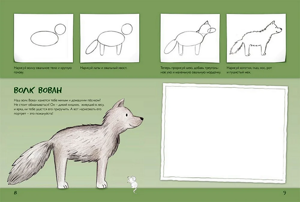 Схемы рисования диких животных
