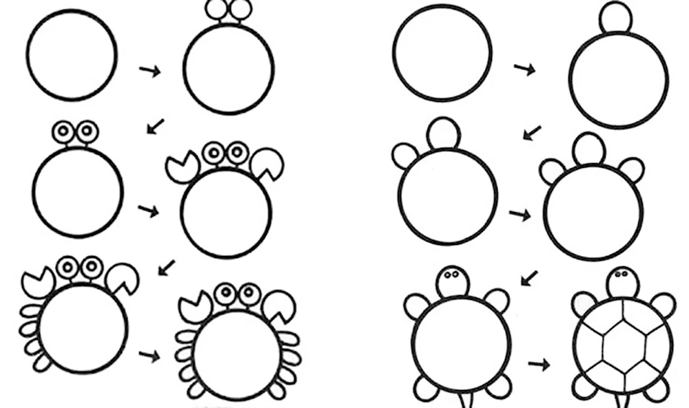 Схемы рисования для малышей