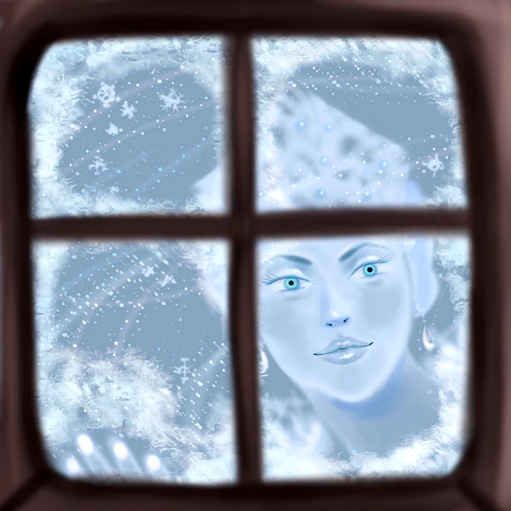 Снежная Королева на окно