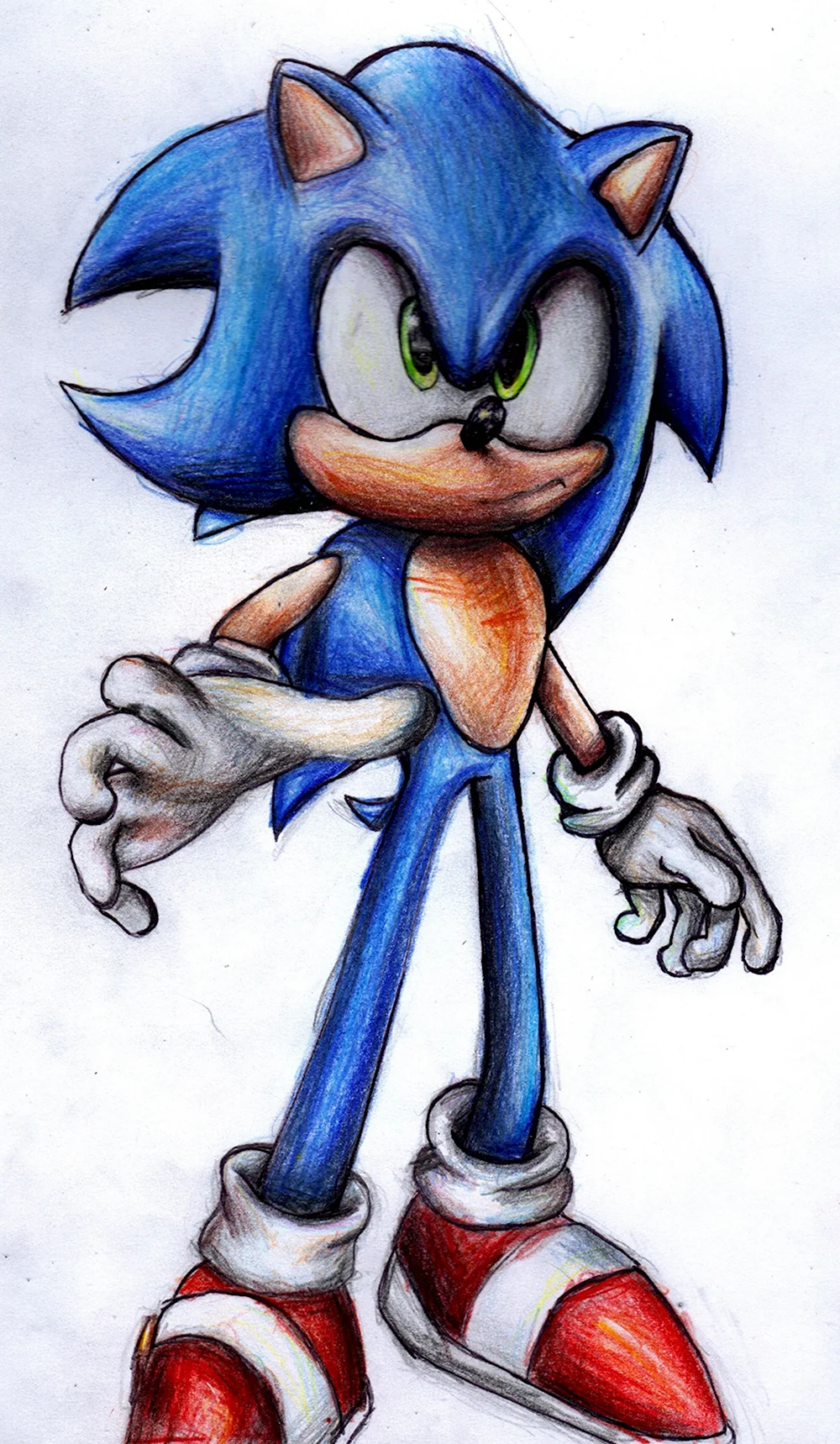 Sonic нарисованный Sonic