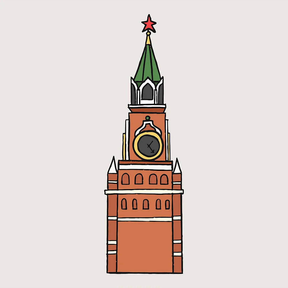 Спасская башня Кремля вектор