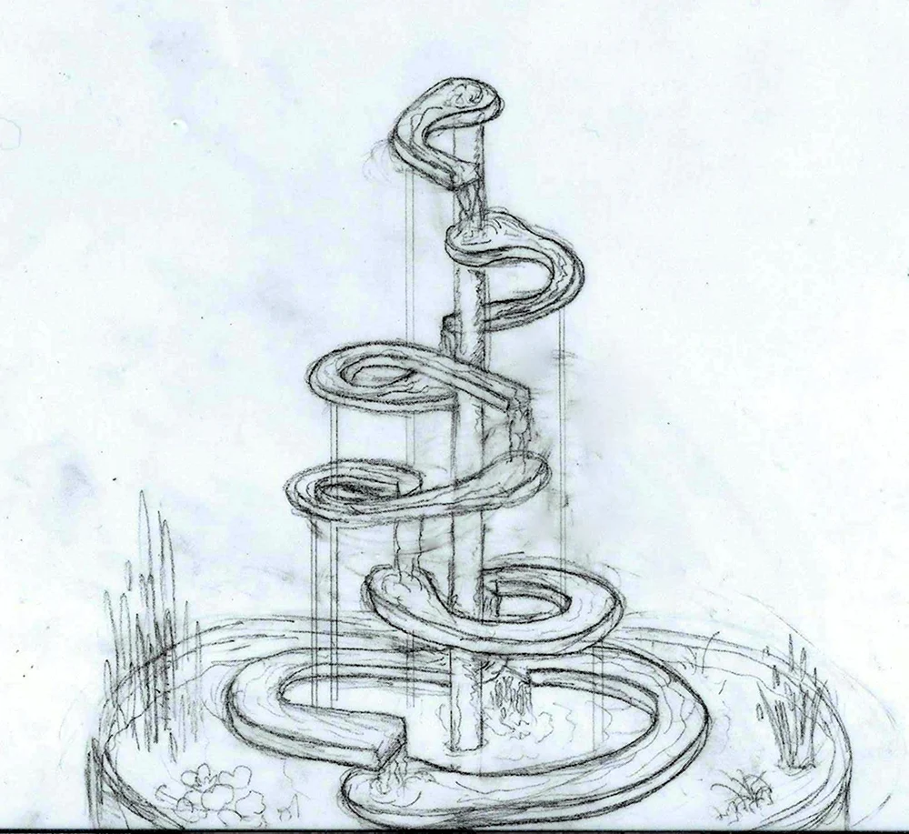 Спиральный фонтан