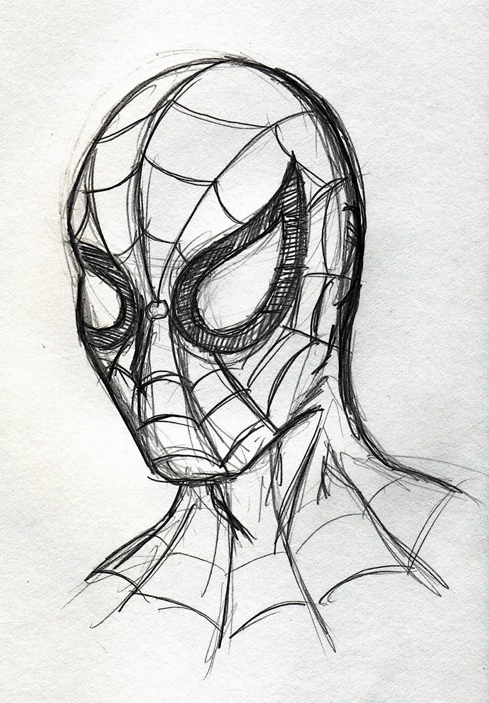 Срисовка Марвел человек паук