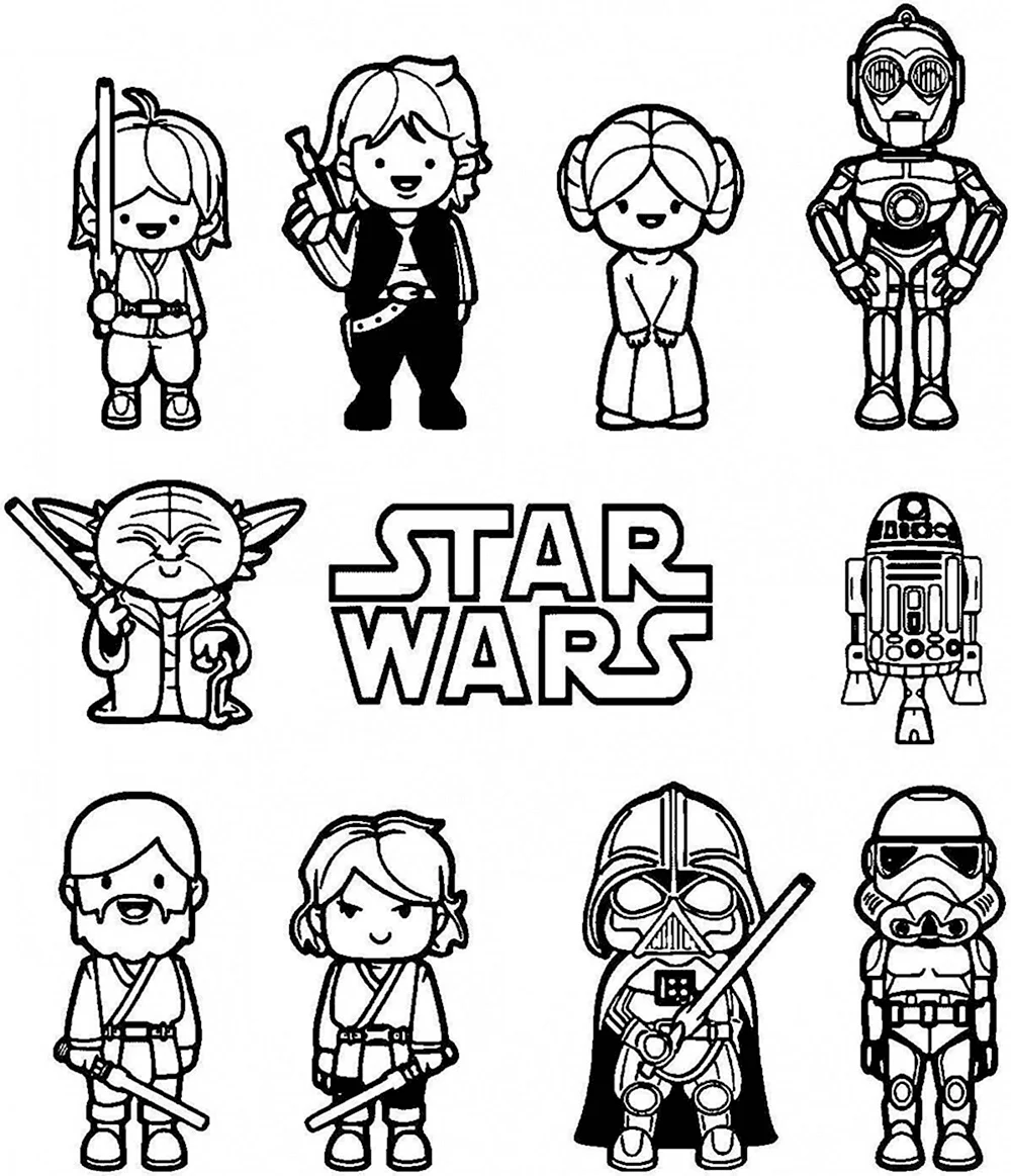 Star Wars раскраска для детей