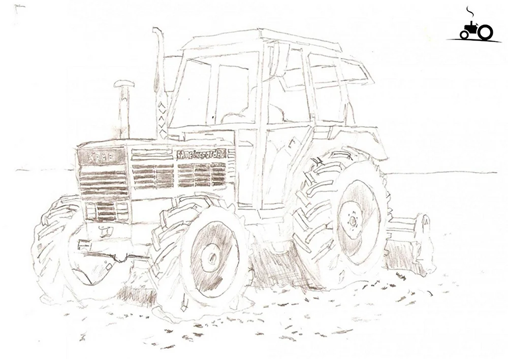 Т-150 трактор рисунок