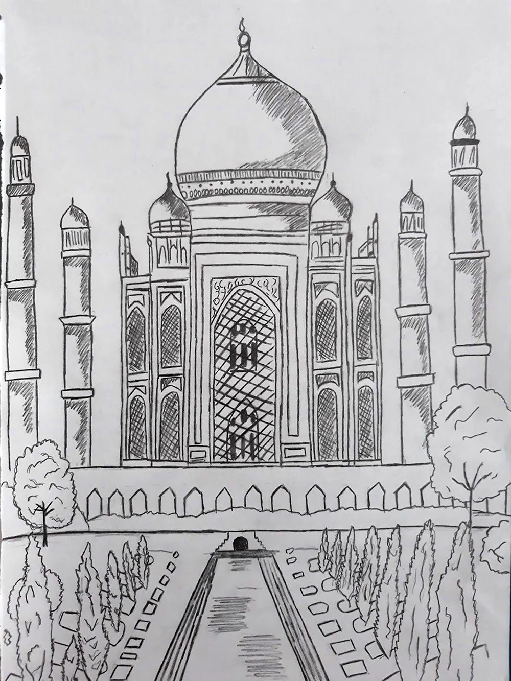 Тадж-Махал Индия рисунок