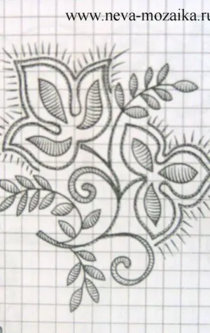 Татарский орнамент для вышивки тамбурным швом