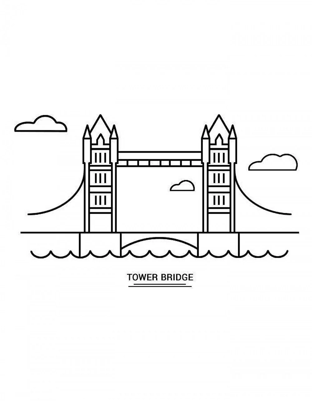 Тауэрский мост раскраска