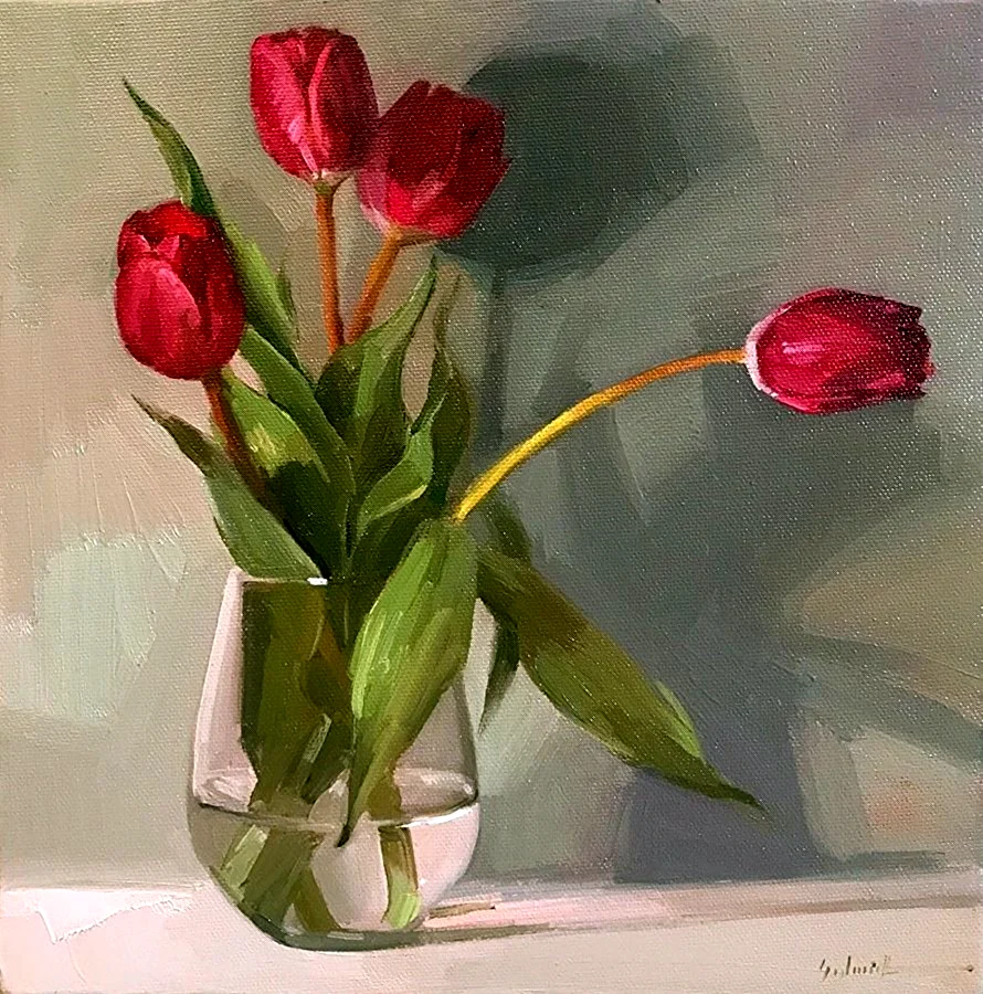 Тюльпаны живопись Кравченко