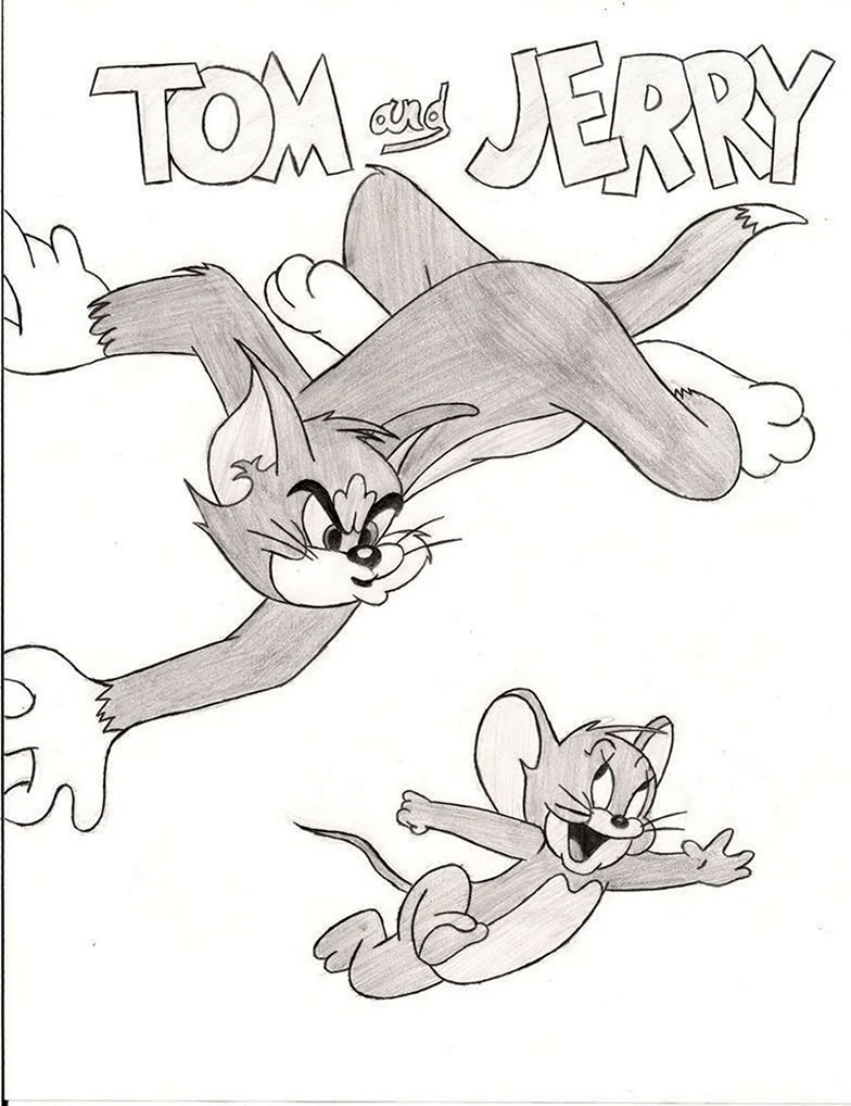 Том и Джерри карандашом
