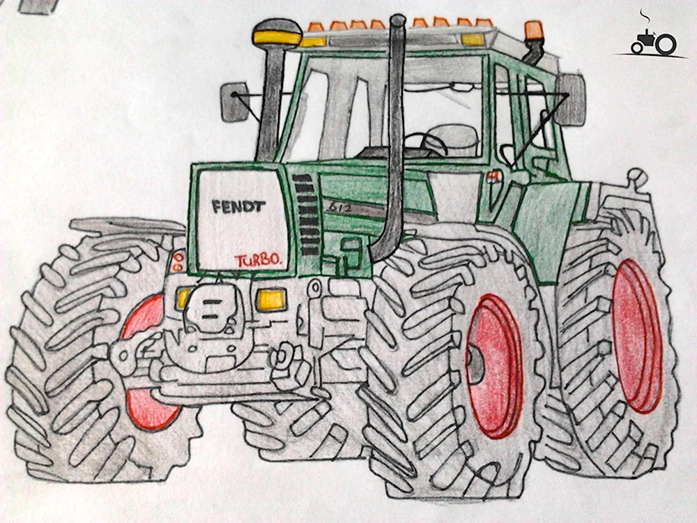 Трактор Fendt чертеж