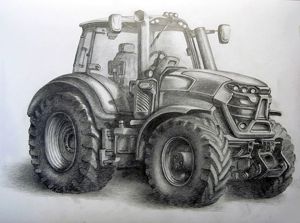Трактор МТЗ 82 карандашом