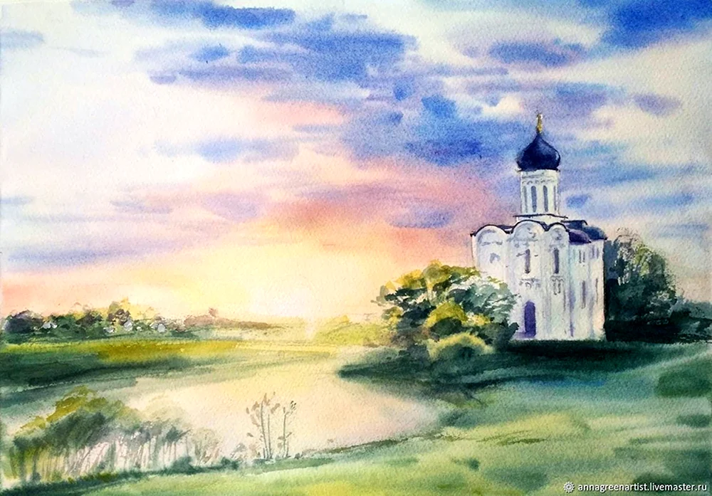 Церковь Покрова на Нерли картина