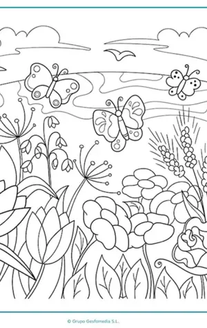 Цветы на лугу раскраска для детей