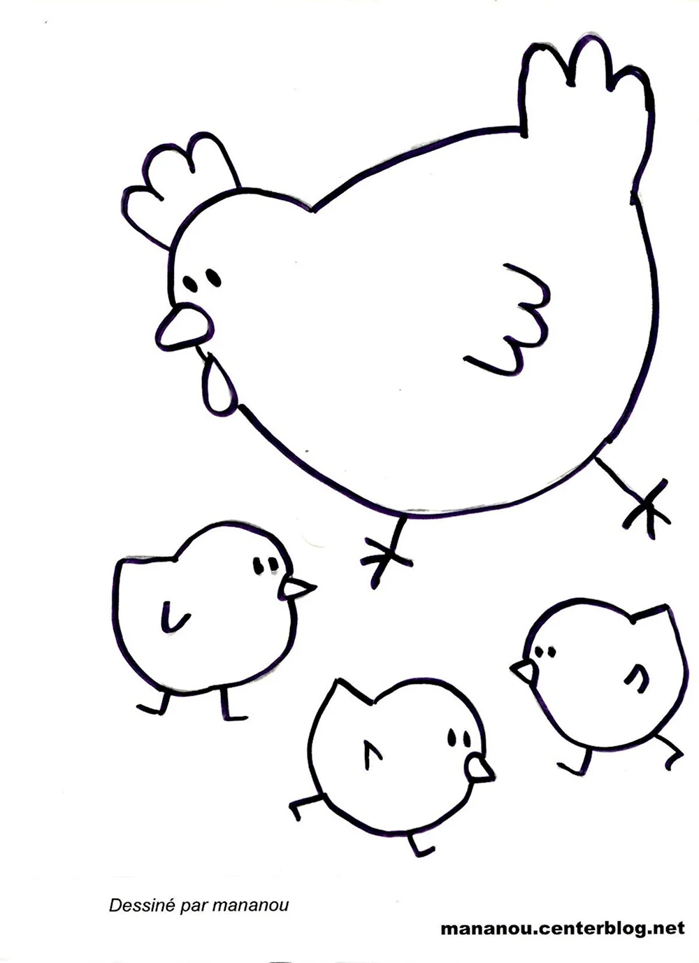 Цыпленок раскраска для детей