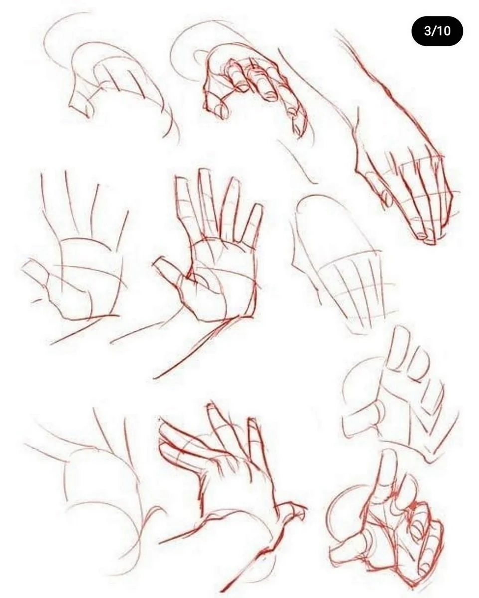 Туториал рисования рук