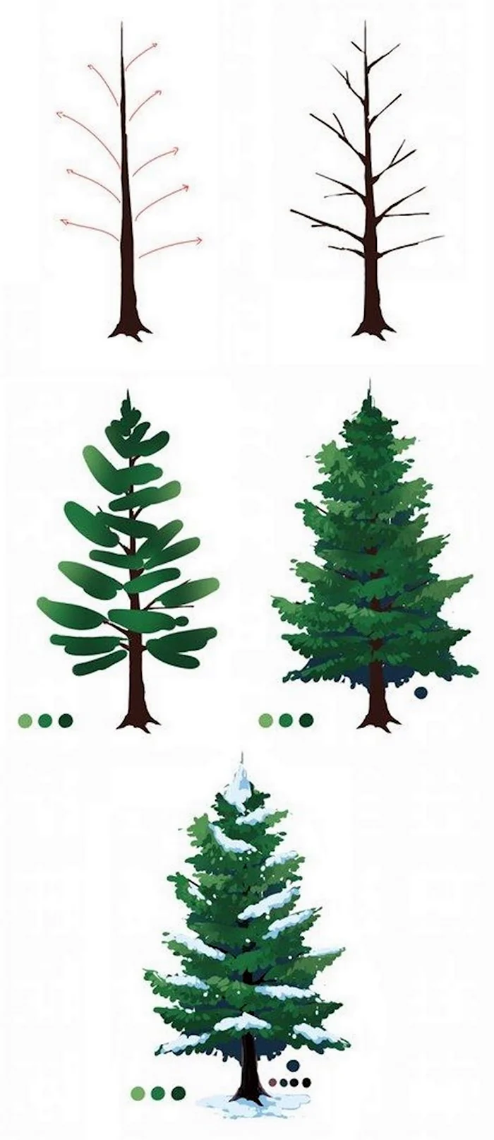 Туториалы по рисованию деревьев