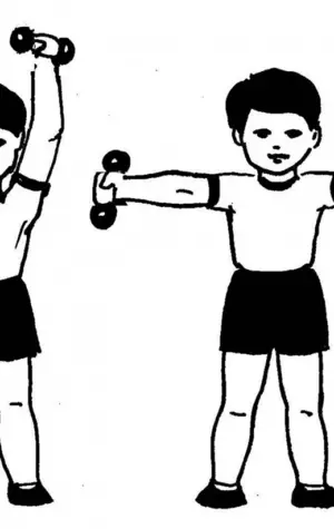 Упражнения с гантелями для детей
