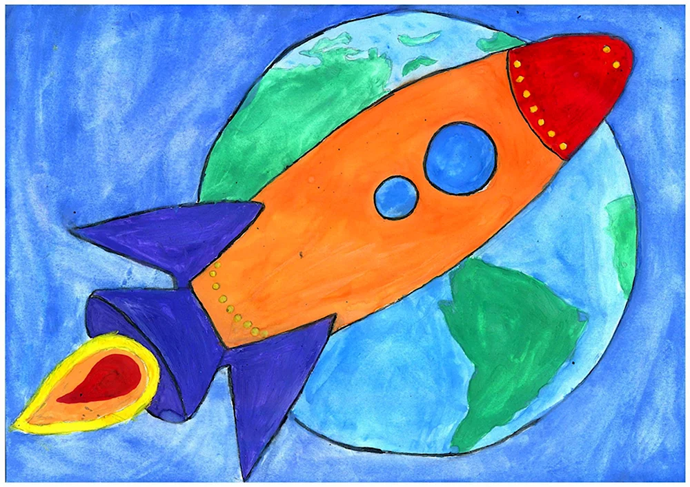 Урок рисования космос для детей