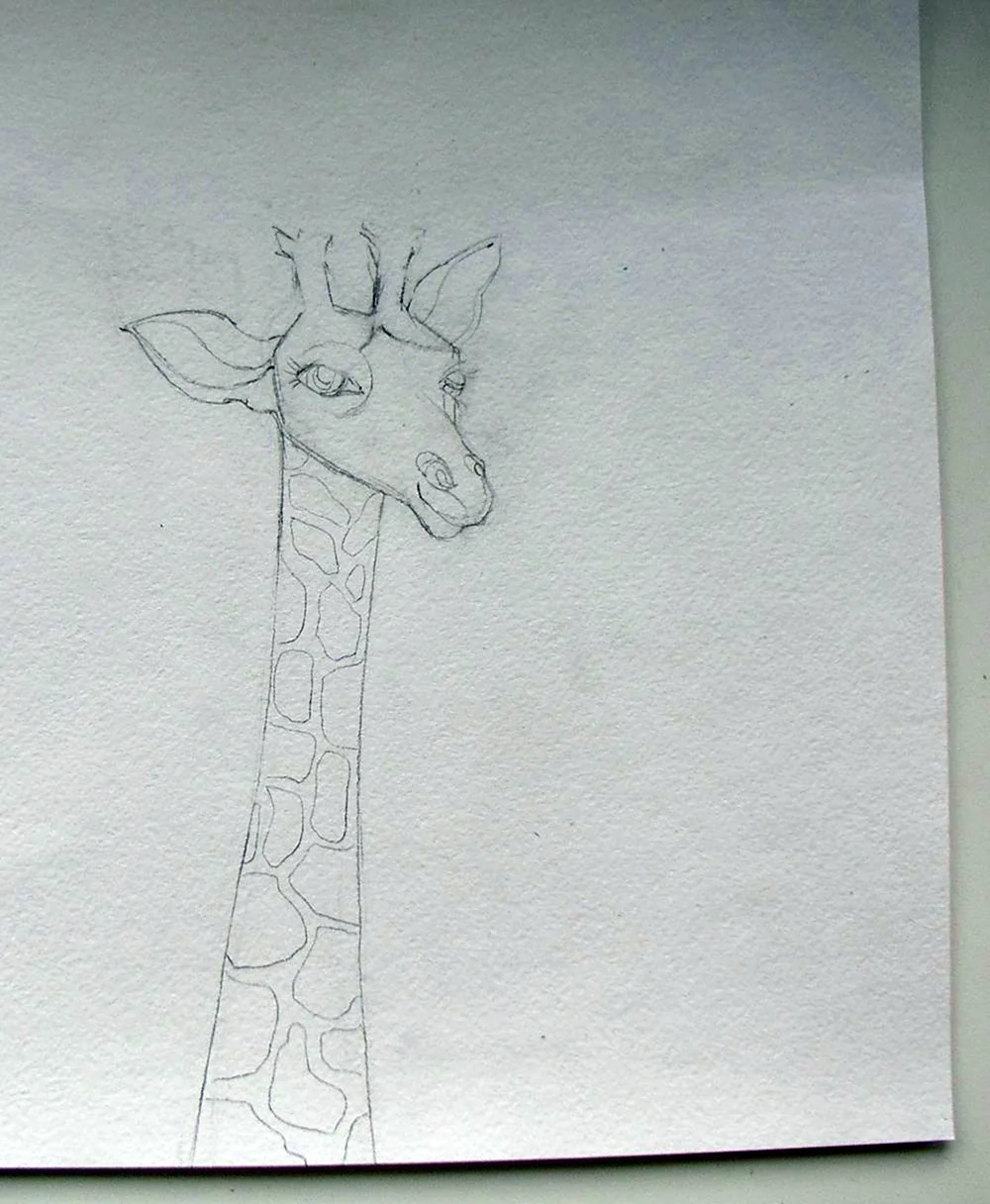 Урок рисования Жираф