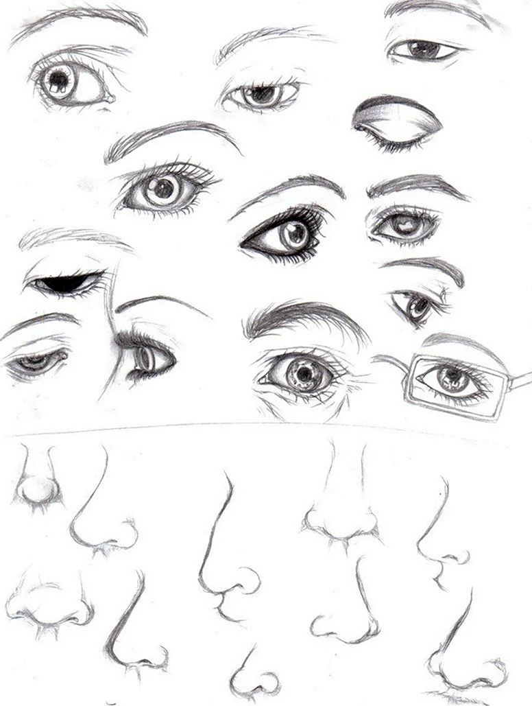 Уроки рисования частей лица