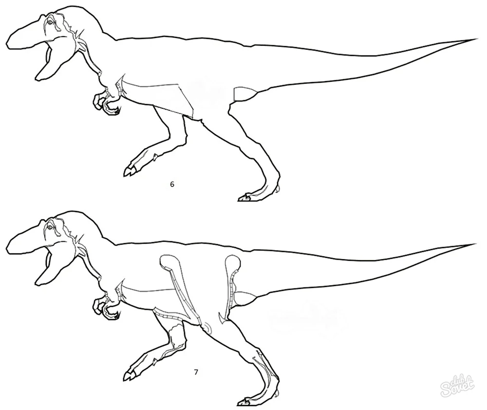 Уроки рисования динозавров
