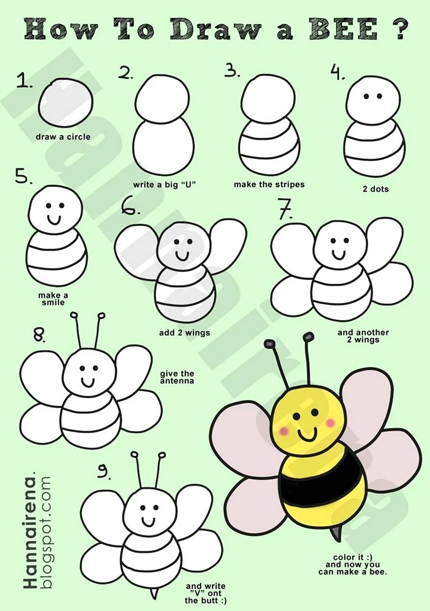 Уроки рисования для малышей Пчелка