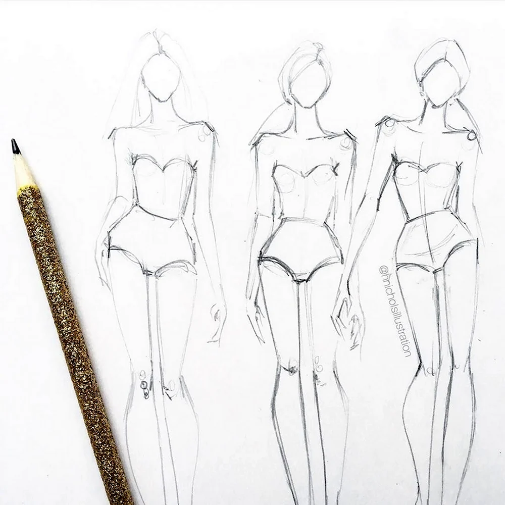 Уроки рисования моделей одежды