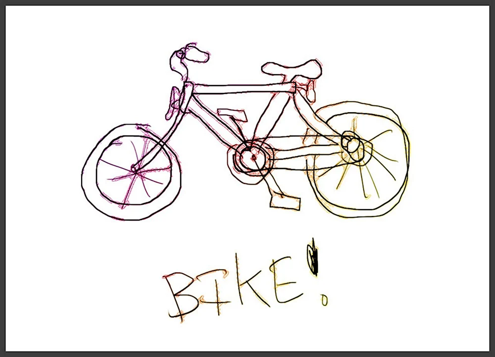Велосипед рисунок карандашом